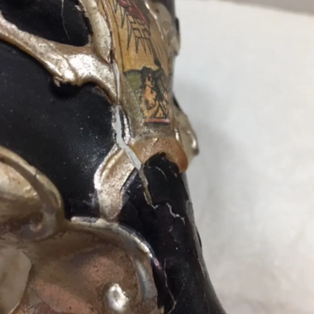 Unique Carnival Venetian Mask Doctor of The Plague w/Gold Embellishment & Pics